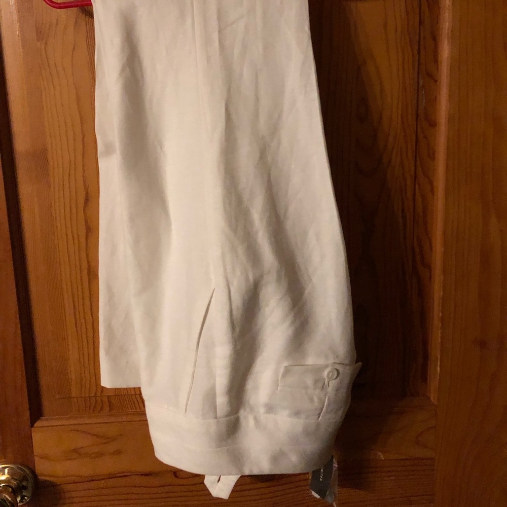 NWT: white linen dress pants - Picture 2 of 7